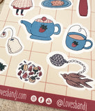 Comfy, Cozy Corner 4 inch x 6 inch Cottagecore Sticker Sheet
